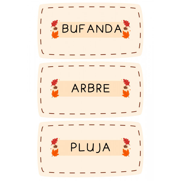 CONFECCIONAR PARAULES TARDOR