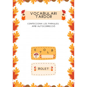 CONFECCIONAR PARAULES TARDOR