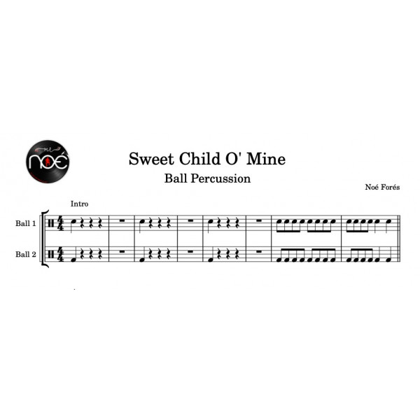Partitura Ball Percussion - Sweet Child O' Mine