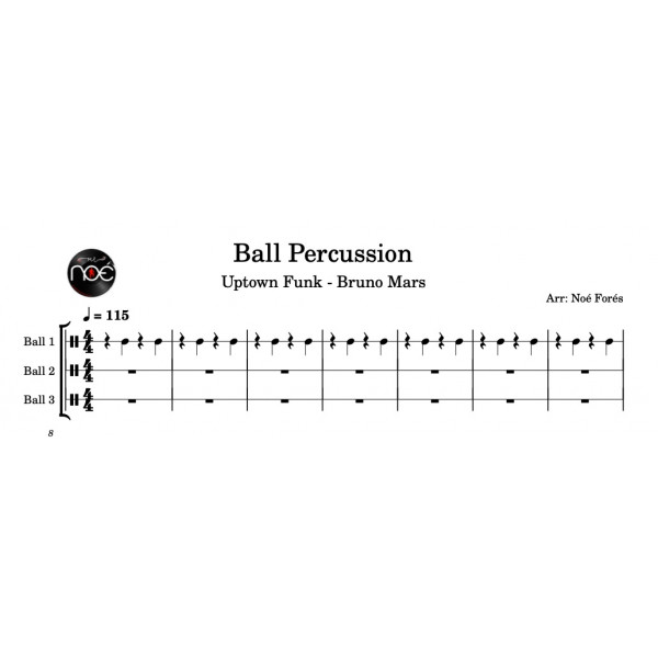 Partitura de Percusión con Pelotas de Baloncesto