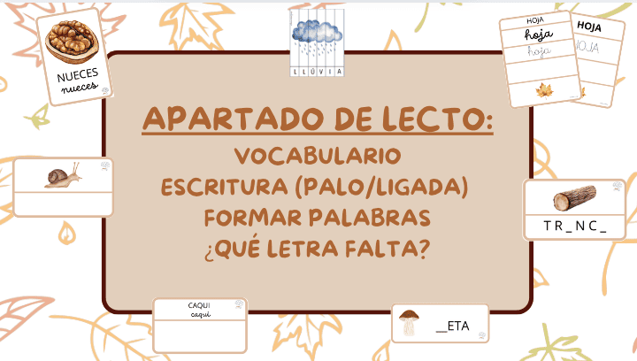 Dosier otoño - Parte 1 Lectoescritrura