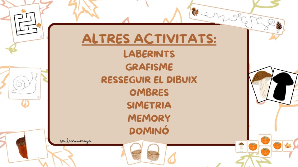 Dossier tardor - Part 3 activitats extres