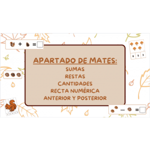 Dosier otoño - Parte 2 Matemáticas