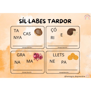 Ordenar síl·labes tardor