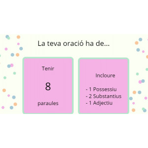 Targetes per fer oracions autònoms