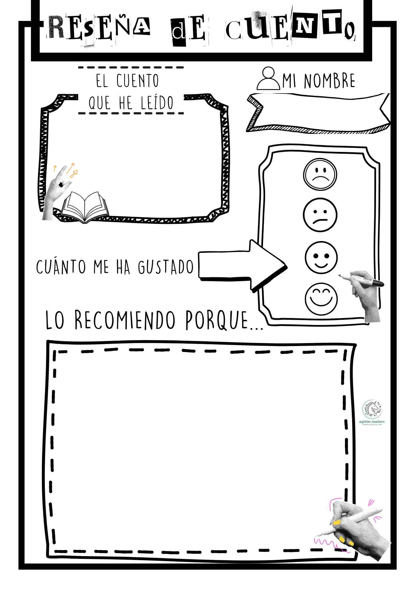 Ficha biblioteca reseñas de cuentos