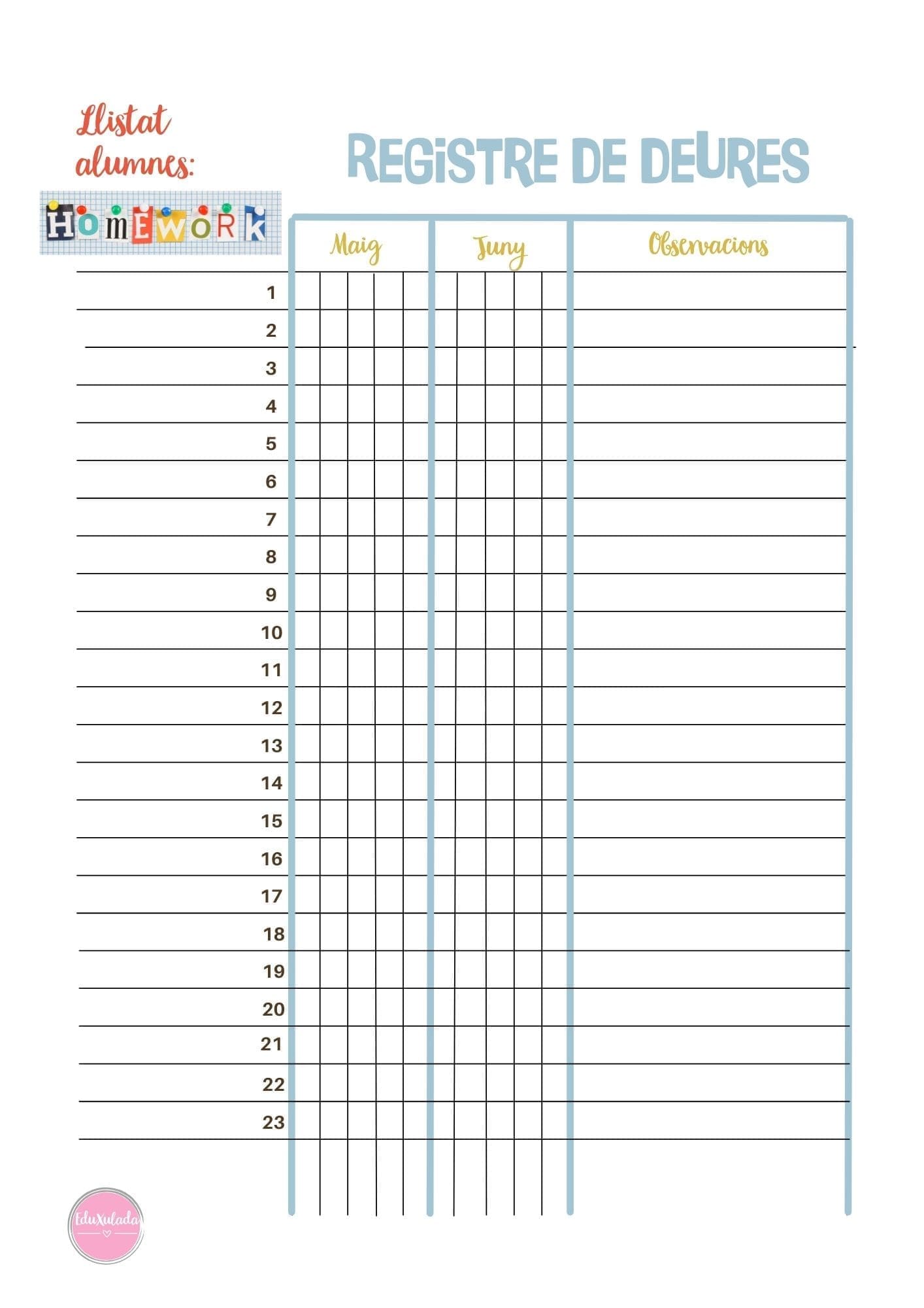 Registre de falta de deures