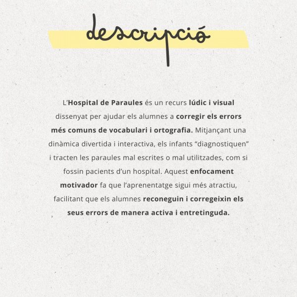 HOSPITAL DE PARAULES