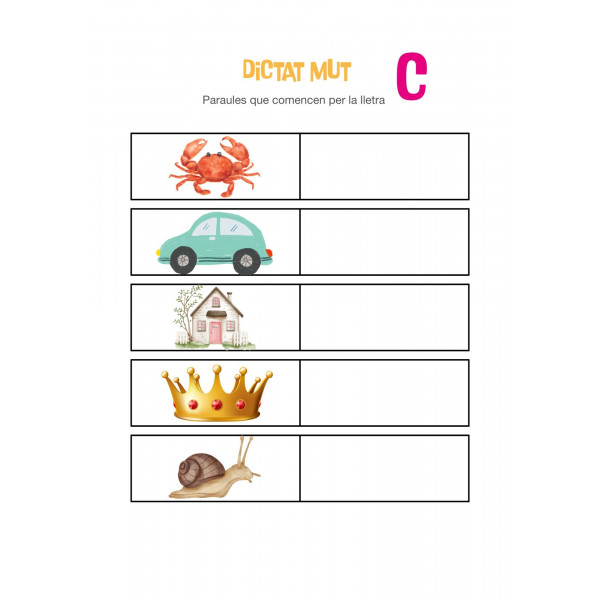 Dictats MUTS de consonants.