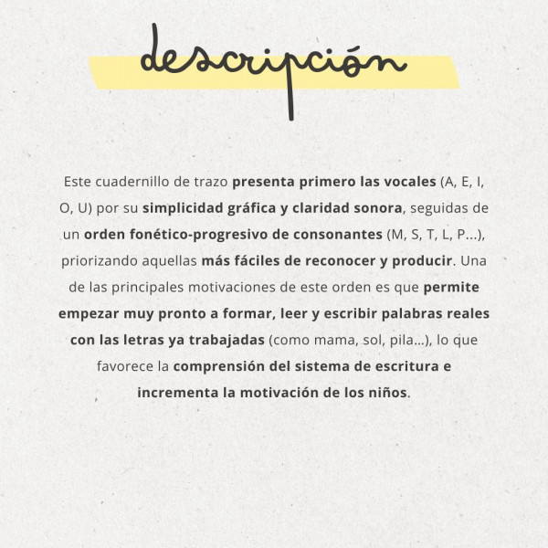 CUADERNILLO DE TRAZO: LETRA MAYÚSCULA