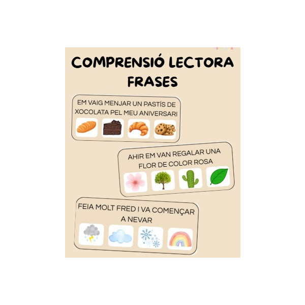 Comprensió lectora frases