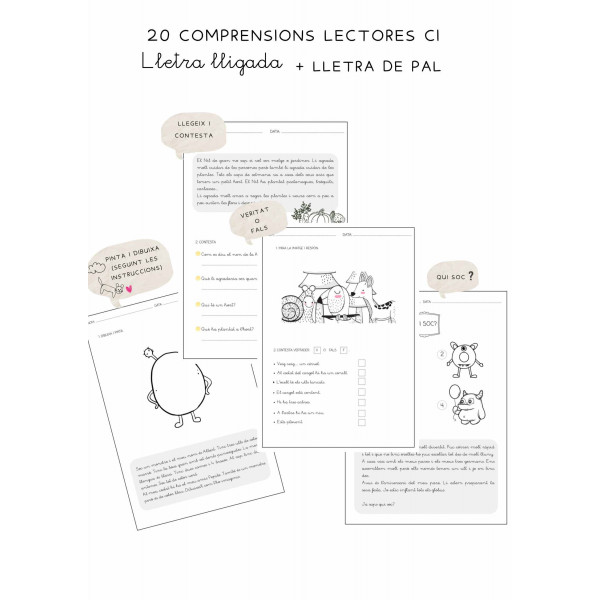 20 Comprensions lectores cicle incial ( lletra pal + lletra lligada)