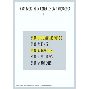 AVALUACIÓ CONSCIÈNCIA FONOLÒGICA I3