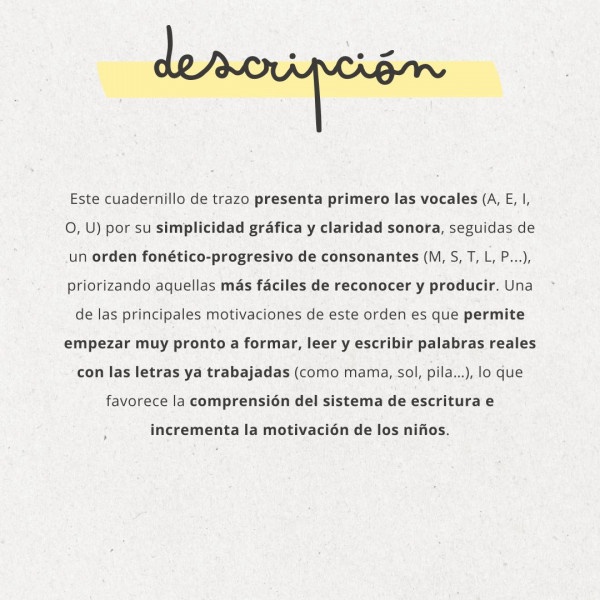CUADERNILLO DE TRAZO: LETRA SEMI-IMPRENTA