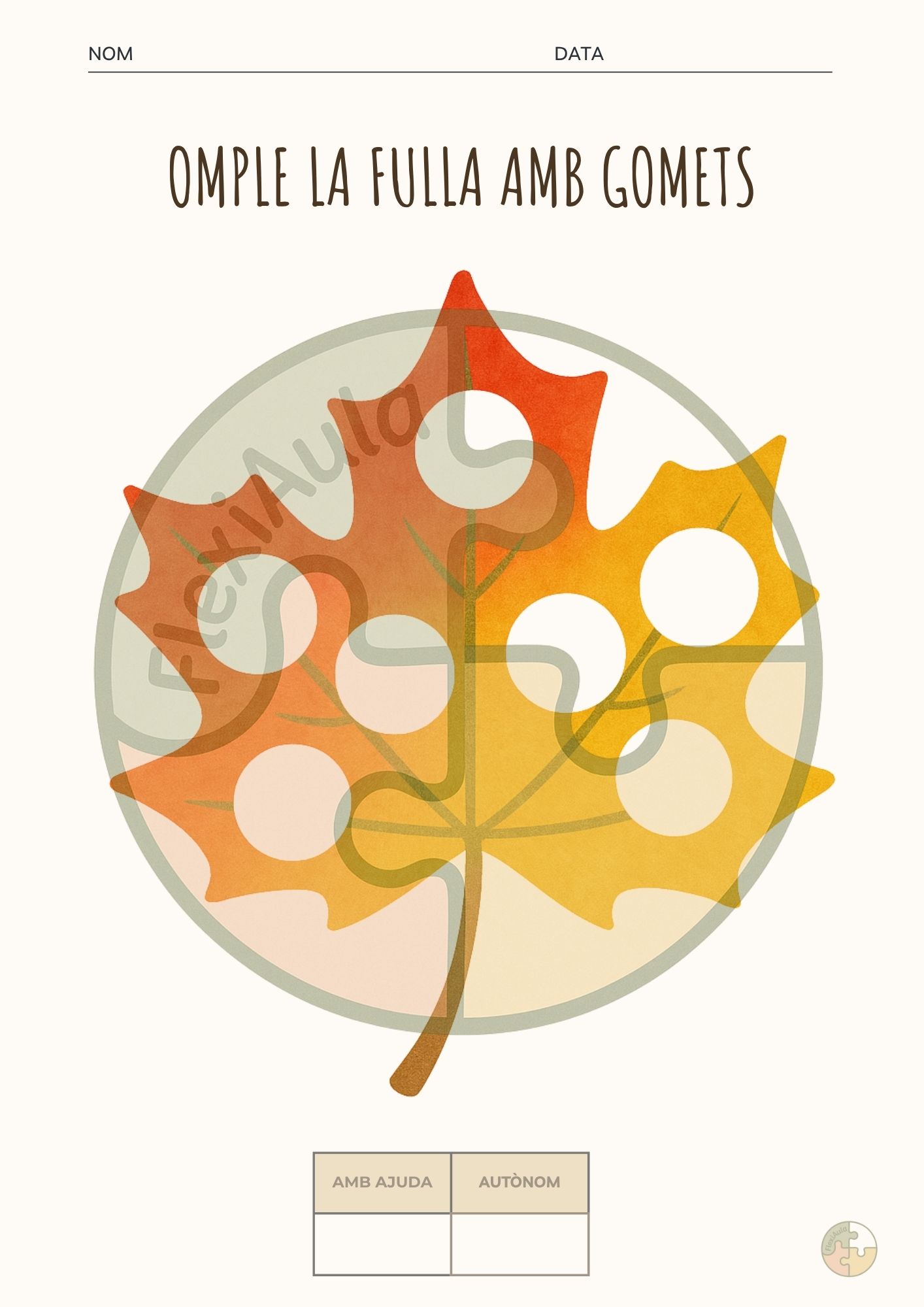 Motricitat fina: gomets de tardor