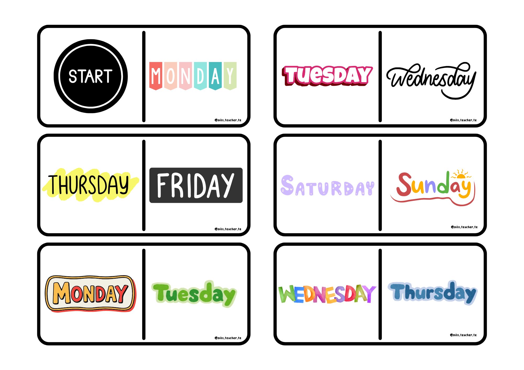 Days of the week: Domino