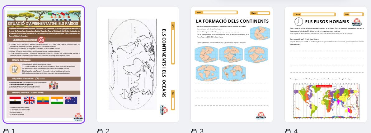 Situació d'aprenentatge els països