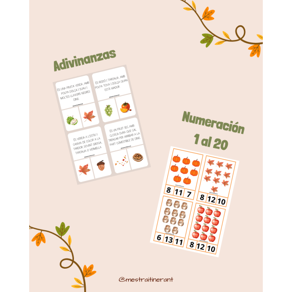 Dosier de material manipulativo de otoño