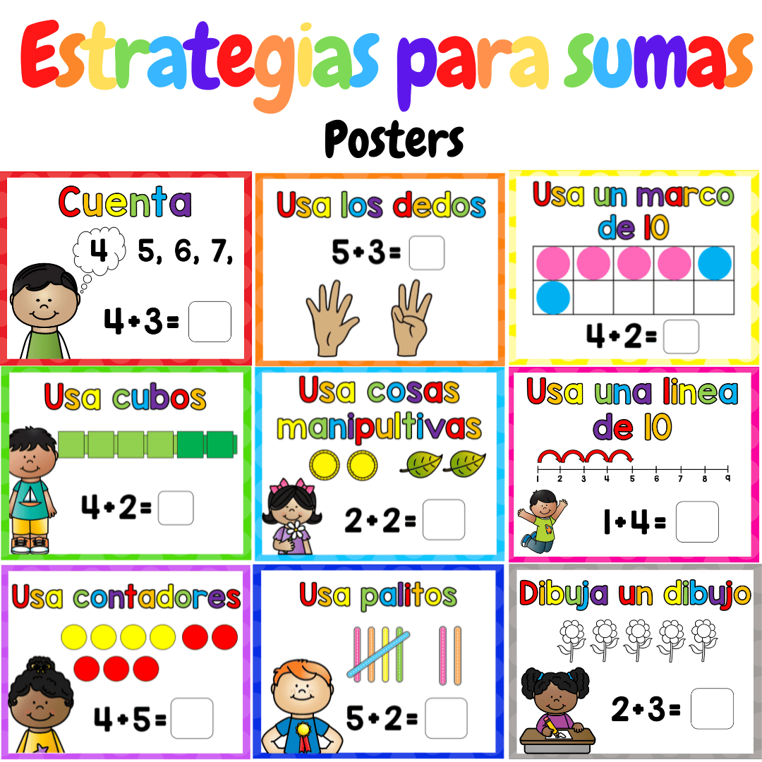 Estrategias para sumas - Pósters