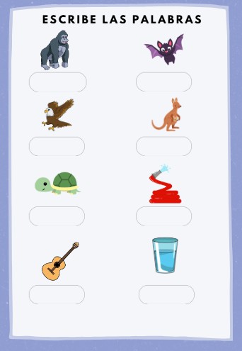 Escribe y lee palabras