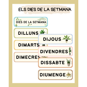 ELS DIES DE LA SETMANA