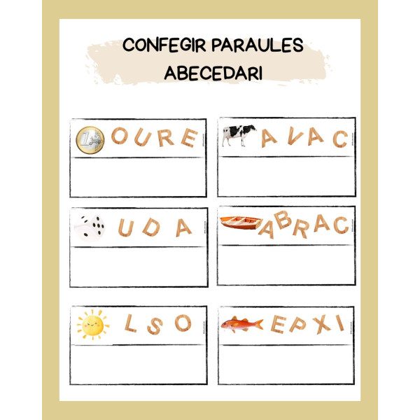 CONFEGIR PARAULES ABECEDARI