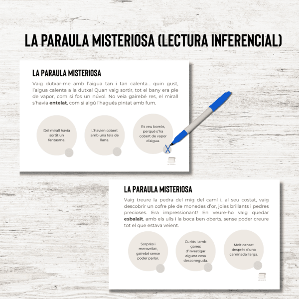 La paraula misteriosa (Comprensió lectora-Lectura inferencial)