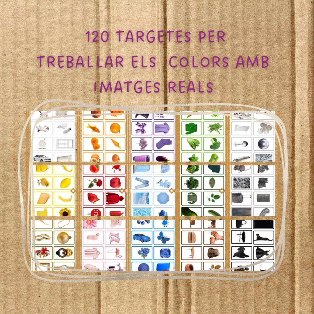 TARGETAS DE COLORES CON IMAGENES REALES/TARGETES DE COLORS AMB IMATGES REALS