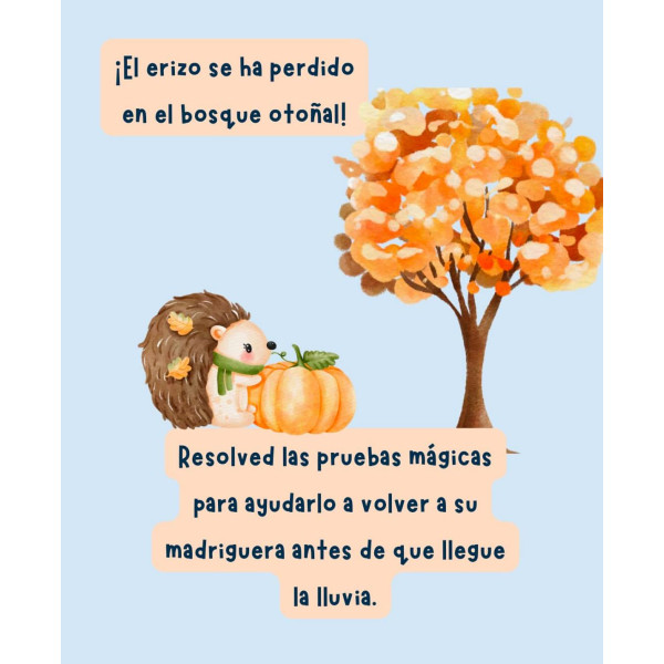 ¡Escaperoom: El erizo perdido en el bosque otoñal! 🍂🦔 (CAT / CAST)