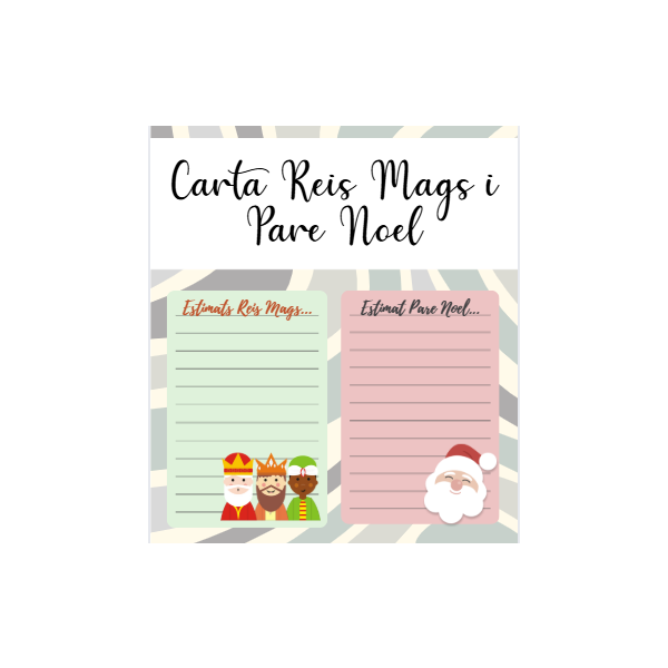 Carta Reis Mags i Pare Noel