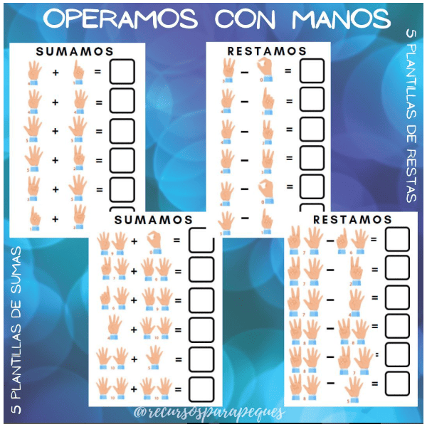 Sumamos y restamos con dedos