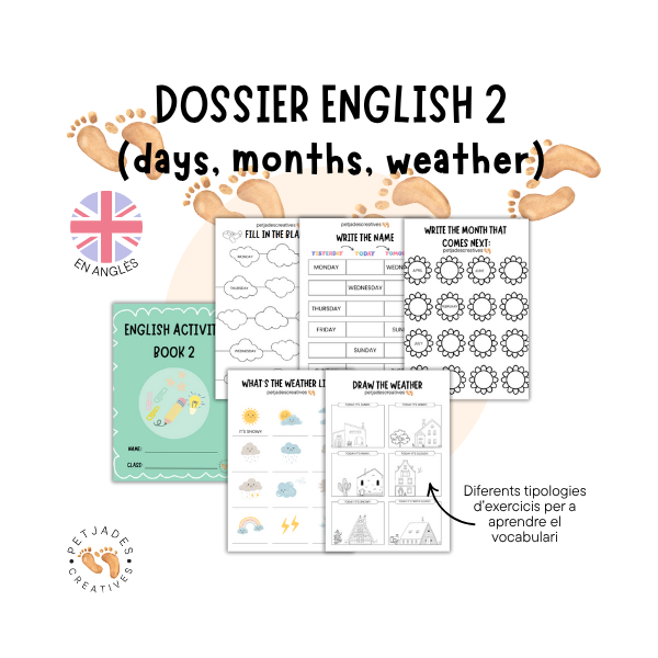 DOSSIER ENGLISH 2 (days, months and weather) - petjadescreatives
