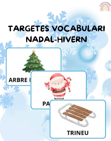 Targetes vocabulari Nadal i hivern