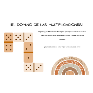 ¡El dominó de las multiplicaciones!