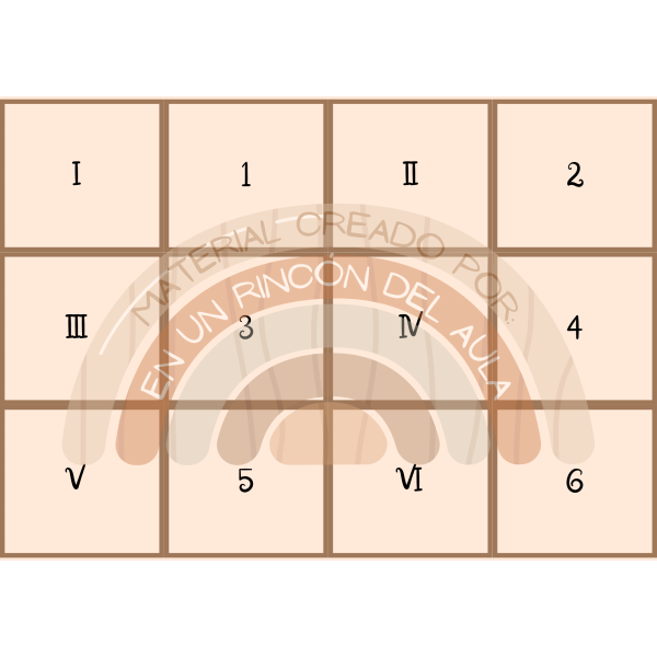 Memory de números romanos.