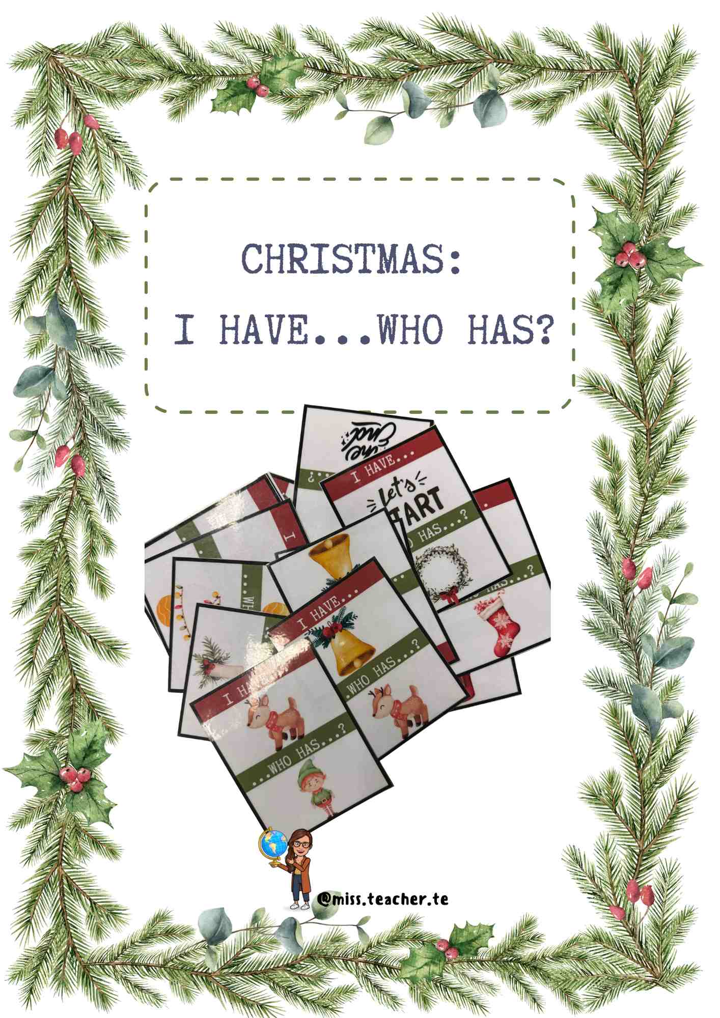Christmas vocabulary: I have...who has...?