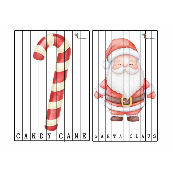 Christmas vocabulary: word puzzles