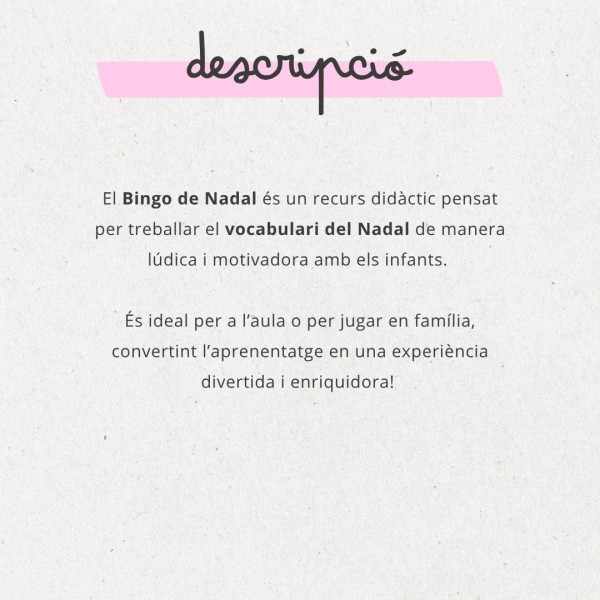 BINGO DE NADAL