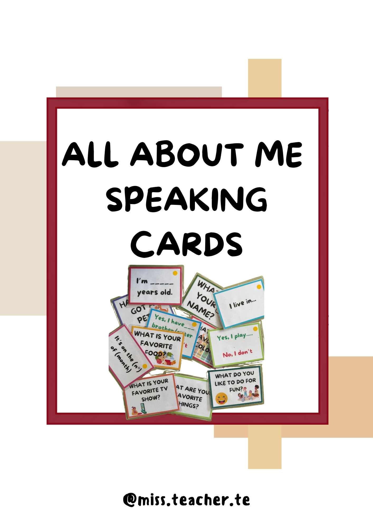 Getting to know people question cards