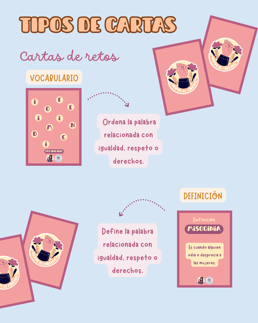 ROMPE EL CÍRCULO - Juego de Cartas 25N (Castellano y Catalán)