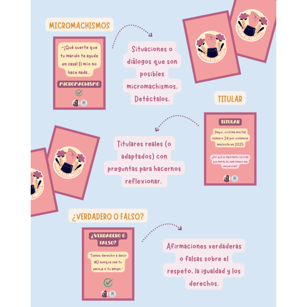 ROMPE EL CÍRCULO - Juego de Cartas 25N (Castellano y Catalán)