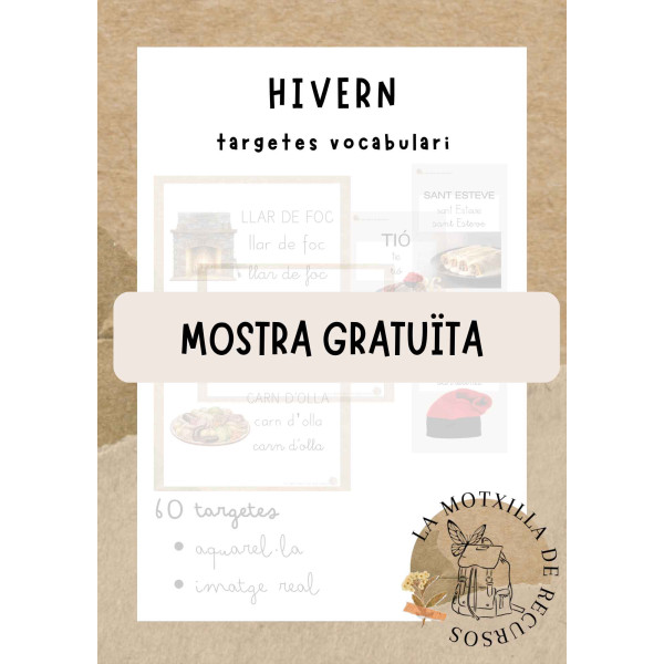 MOSTRA. TARGETES VOCABULARI - HIVERN