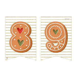 BANDERINES NÚMEROS NAVIDAD