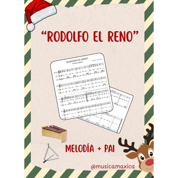 RODOLFO EL RENO. PARTITURA PAD+PAI