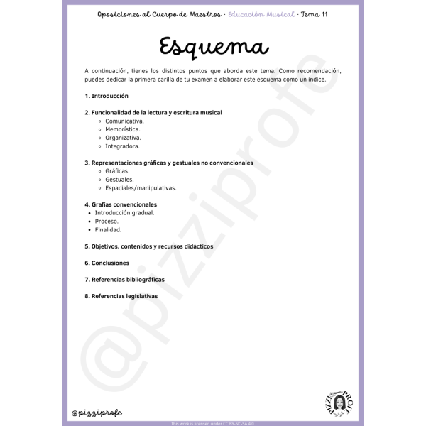 Tema 11 - Oposición al Cuerpo de Maestros de Educación Musical - Aragón Autora: pizziprofe
