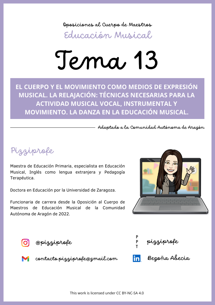 Tema 13 - Oposición al Cuerpo de Maestros de Educación Musical - Aragón Autora: pizziprofe