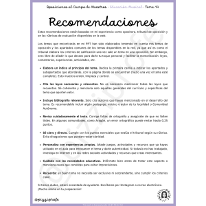 Tema 14 - Oposición al Cuerpo de Maestros de Educación Musical - Aragón Autora: pizziprofe