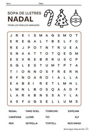 Sopa de lletres Nadal