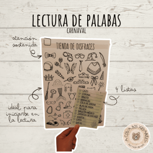 Lectura de palabras - Carnaval