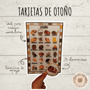 Tarjetas de vocabulario de otoño